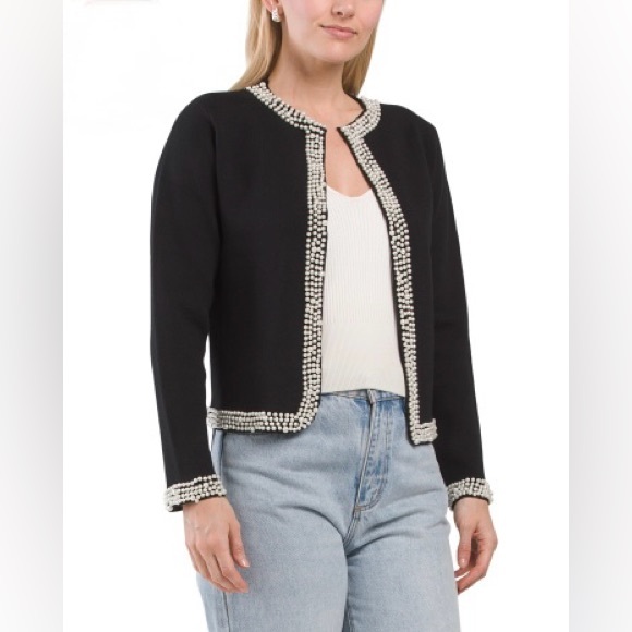 Sweaters - 53. Pearl beaded cardigan